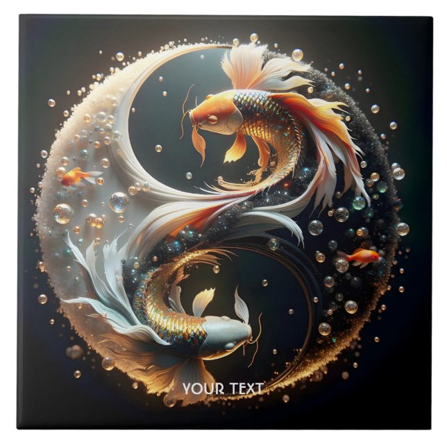 Carreau Fantastique Koi Yin Yang Mignon (Devant)