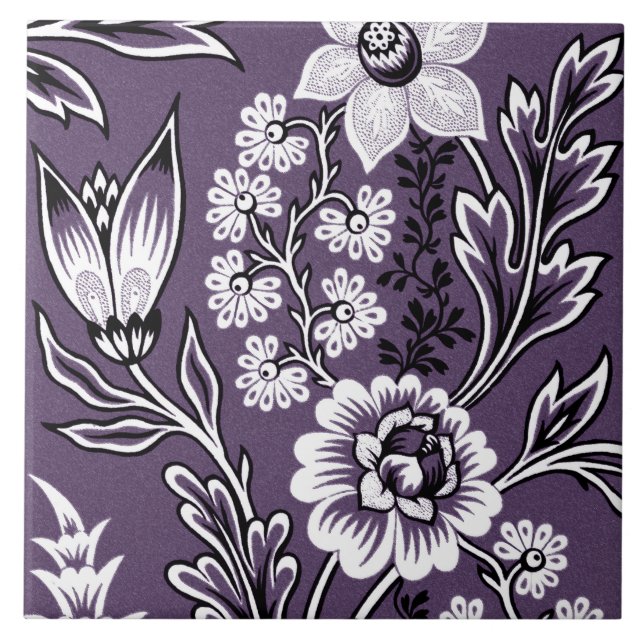 Carreau Fantastiques Fleurs (Plum) Art (Devant)