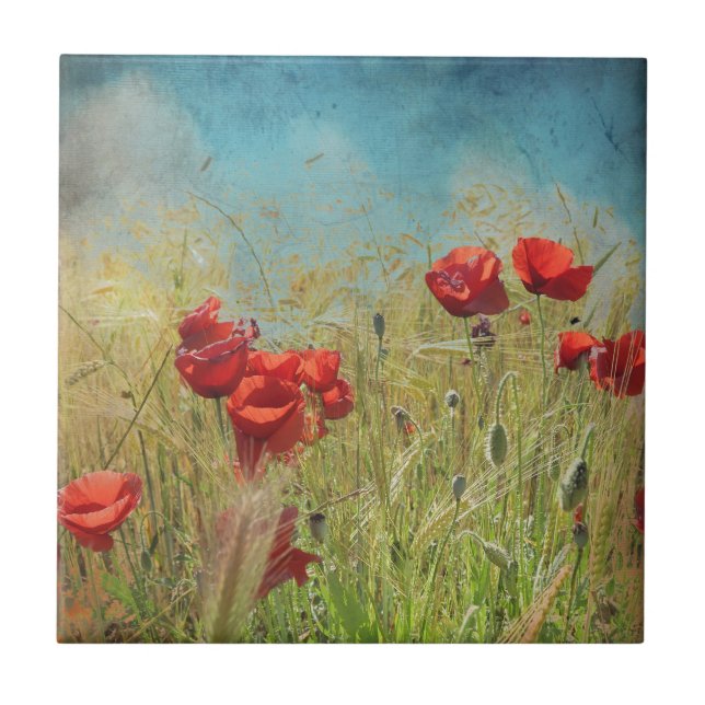 Carreau Fantasy poppies (Devant)