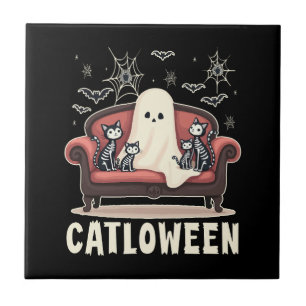 Carreau Fantôme de Catloween Halloween