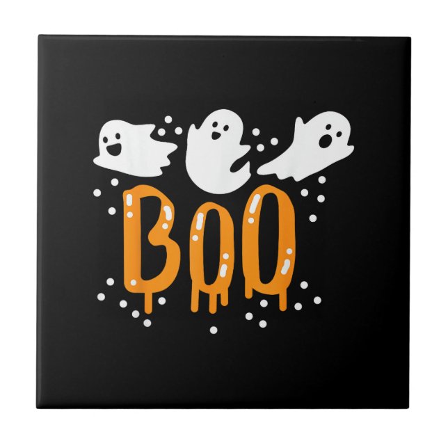 Carreau Fantôme d'Halloween Chou Mignon (Devant)