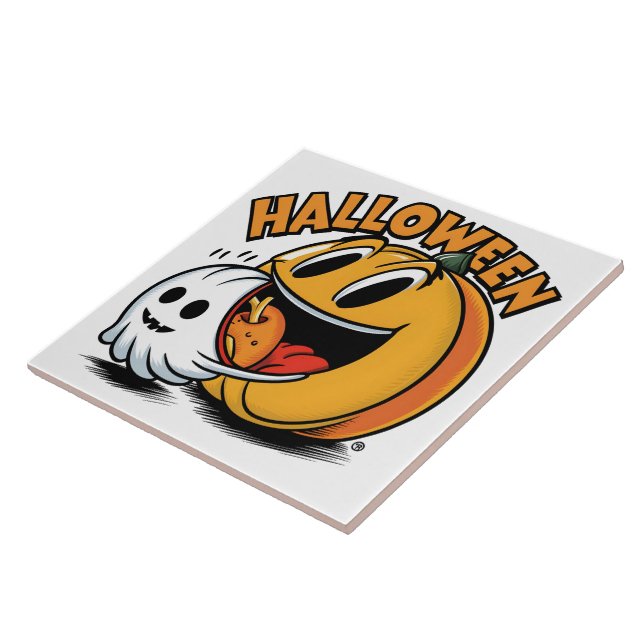 Carreau Fantôme et citrouille fêtent Halloween ! (Côté)