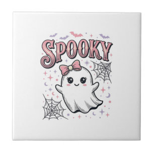 Carreau Fantôme Mignon Effrayant Design de Chemise Hallowe
