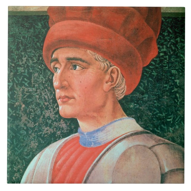 Carreau Farinata degli Uberti, détail de son buste, de Th (Devant)