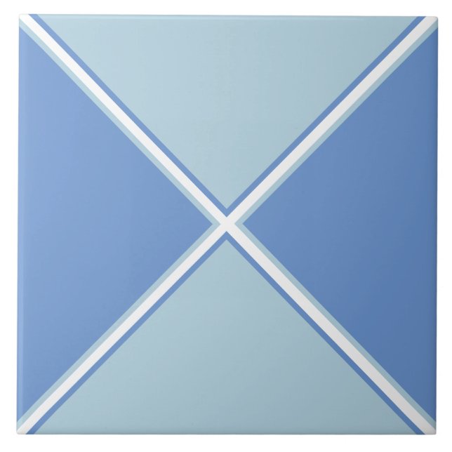 Carreau Farine de maïs et croix de diamant bleu clair et b (Devant)