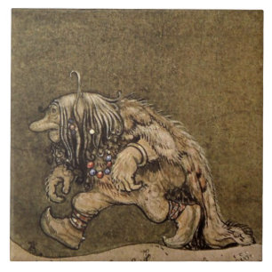 Carreau "Farm Troll" de l'artiste suédois John Bauer