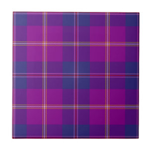 Carreau Fashion Violet Gold Red Clan Chasse Tartan Plaid