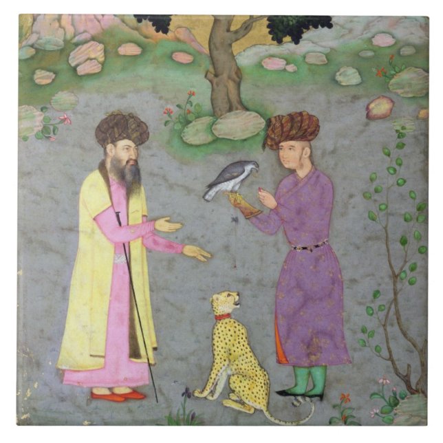 Carreau Fauconnier avec le guépard de compagnon et (Devant)