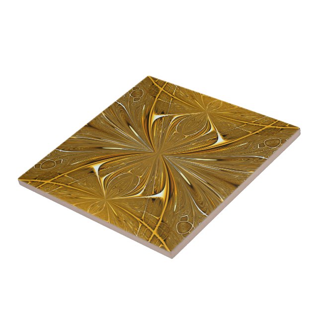 Carreau Faux Gold Metal Design Motif (Côté)