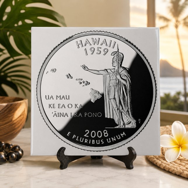 Carreau Faux quart d'État d'Hawaï (Faux Hawaii State Quarter Tile)