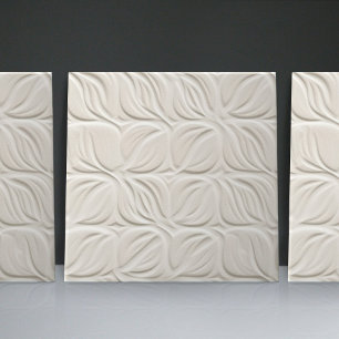 Carreau Faux Relief Émaillé Blanc Décor Minimaliste Maison