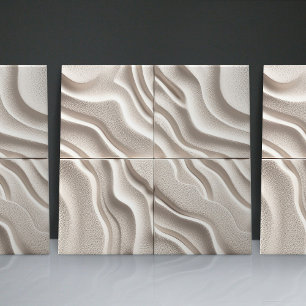 Carreau Faux Relief Émaillé Décor Minimaliste Maison Blanc