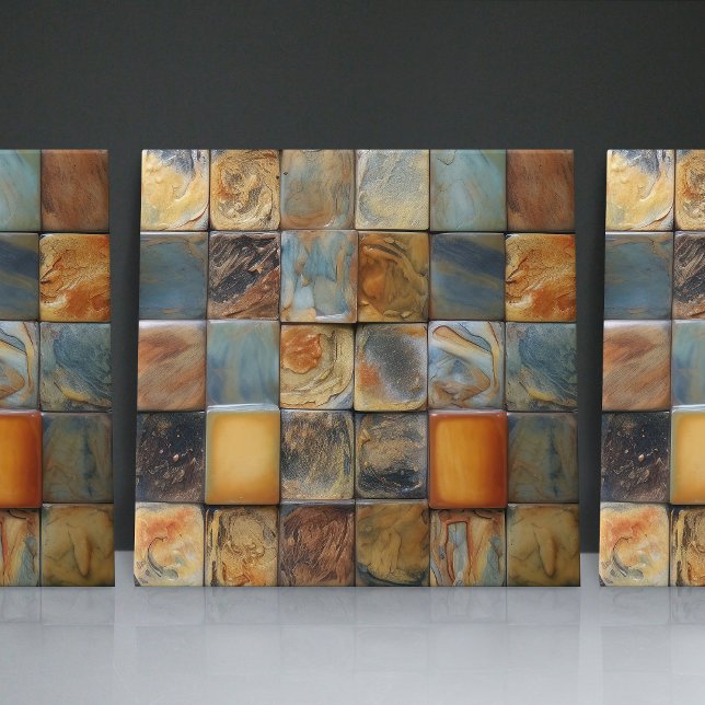 Carreau Faux Relief Floor Galets Terre Tone Décor Maison (Créateur téléchargé)