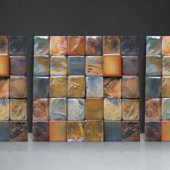 Carreau Faux Relief Floor Galets Terre Tone Décor Maison (Créateur téléchargé)