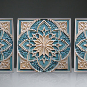 Carreau Faux relief floral carrelage marocain accent de dé