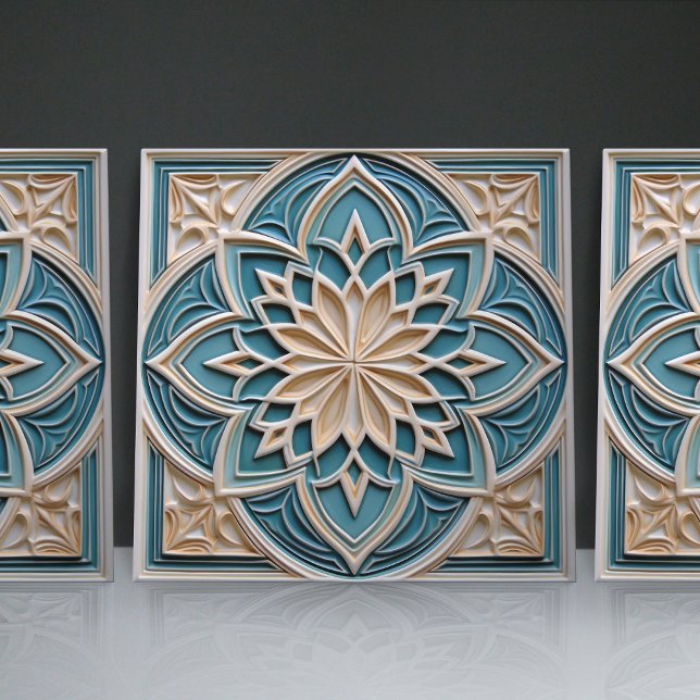 Carreau Faux Relief Floral Carrelage marocain Accueil Déco (Créateur téléchargé)