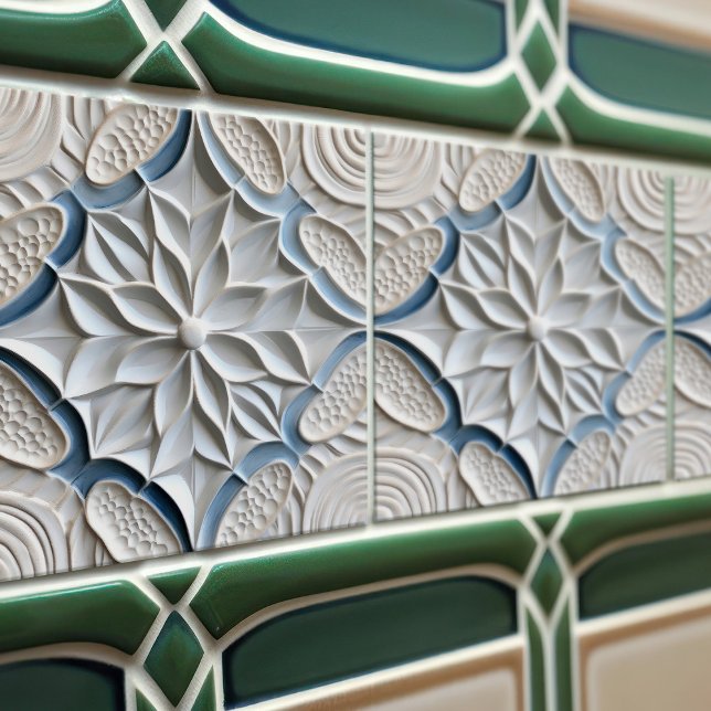 Carreau Faux Relief Floral Carrelage marocain Accueil Déco (Créateur téléchargé)