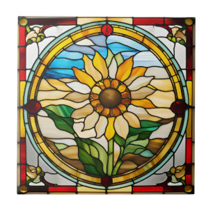 Carreau Faux Vitrail Tournesol