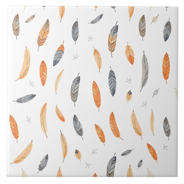 Carreau Feathers Luxury Trendy Boho Collection (Devant)