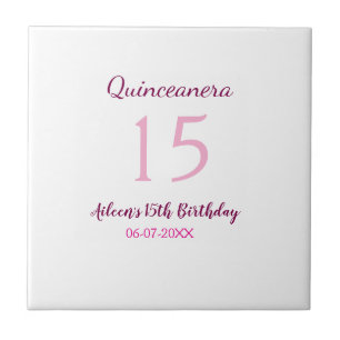 Carreau Fée rose 15e anniversaire simple moder quinceanera