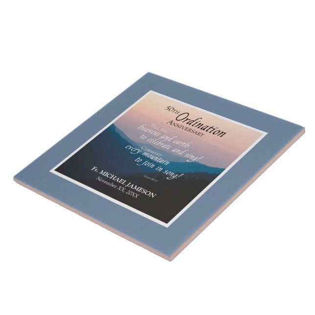 Carreau Félicitations pour le 50e anniversaire de l'ordina (Côté)