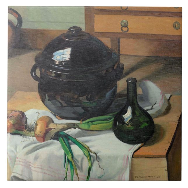 Carreau Felix Vallotton, Ognons et Soupere, (Devant)