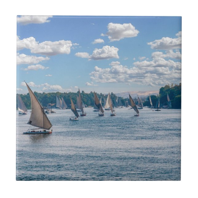 Carreau Feluccas le long du Nil - Assouan, Egypte (Devant)