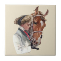 Femme Avec Son Cheval Préféré