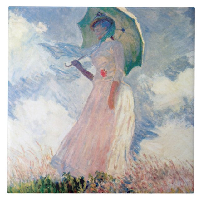 Carreau Femme avec un parasol, Claude Monet (Devant)