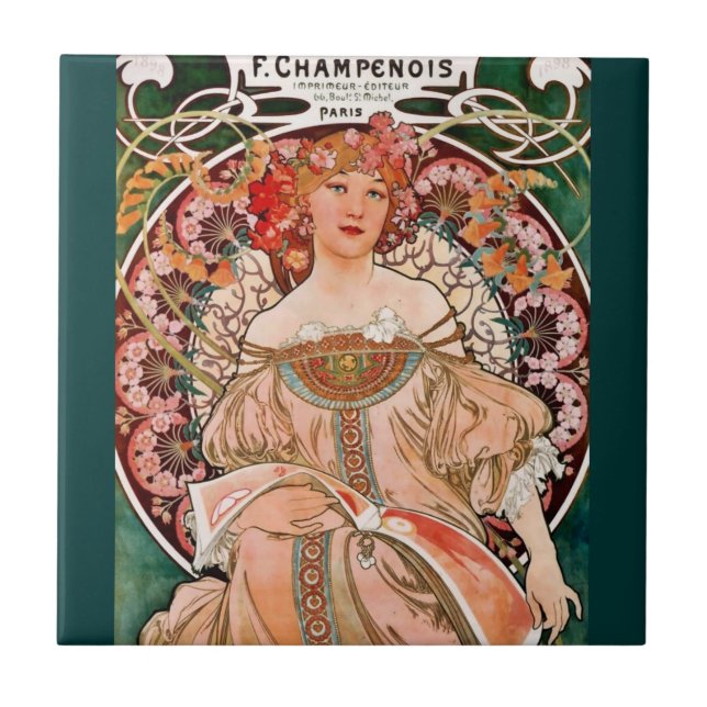 Carreau Femme Champagne - F. Champenois Imprimeur (Devant)