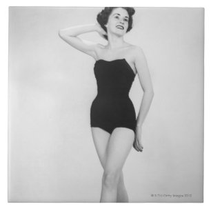 Carreau Femme dans le corset noir