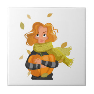 CARREAU FEMME D'AUTOMNE