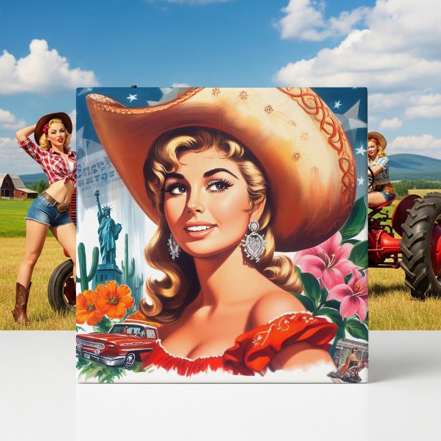 Carreau Femme de Campagne Vintage (Créateur téléchargé)