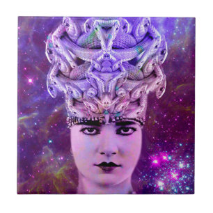 Carreau Femme de serpent Medusa