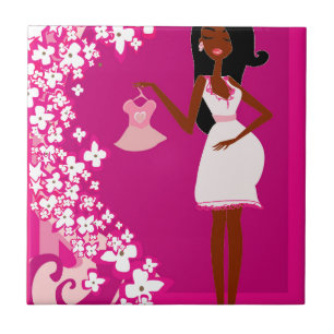Carreau femme enceinte noire