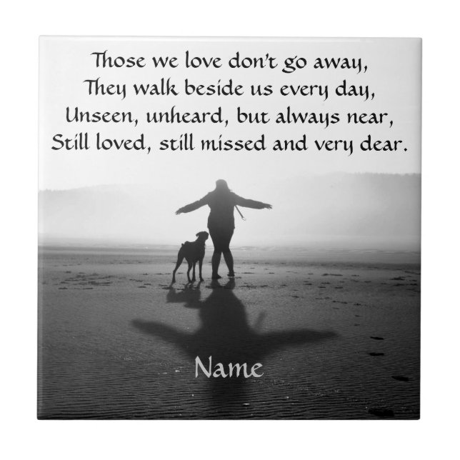 Carreau Femme et chien - la seule dans le monde (Devant)