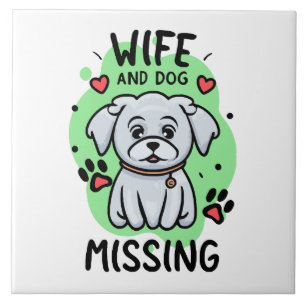 Carreau Femme et chien manquants