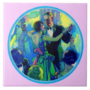 Carreau Femme et gentleman des années 1920 sur la piste de