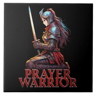 Carreau Femme Guerrière du Christ 2 Timothée 2:3 Chrétienn