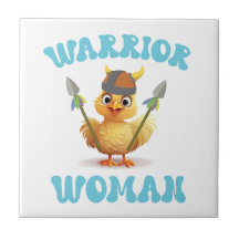 Femme guerrière mignonne Viking poulet