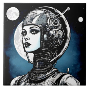Carreau Femme robot VI