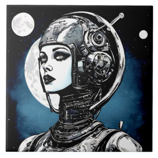 Carreau Femme robot VI