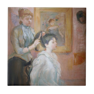 Carreau Femme Styling Daughter's Hair (par Berthe Morisot)