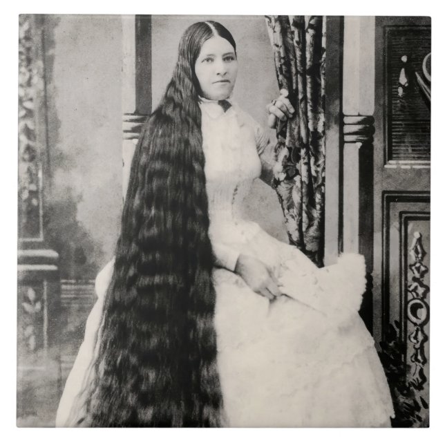 Carreau Femme victorienne aux cheveux longs (Devant)
