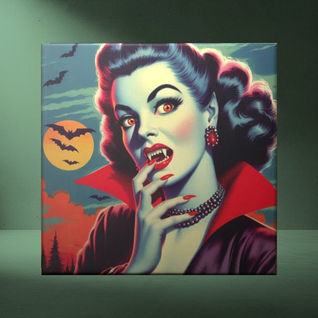 Carreau Femme vintage Vampire (Créateur téléchargé)