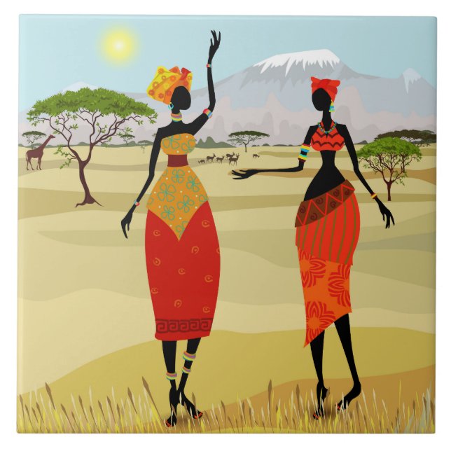 Carreau Femmes d'animation du Kenya (Devant)