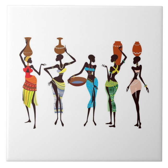 Carreau femmes tribales africaines (Devant)
