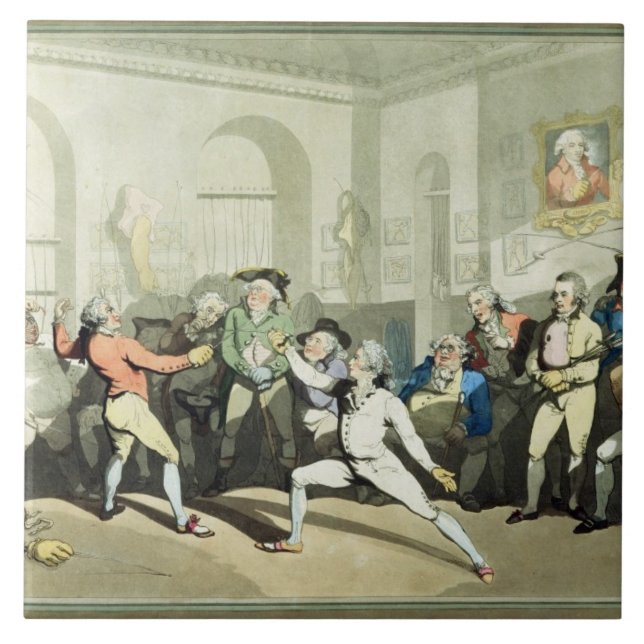 Carreau Fencing Academy de M.H Angelo, gravée par Charles (Devant)