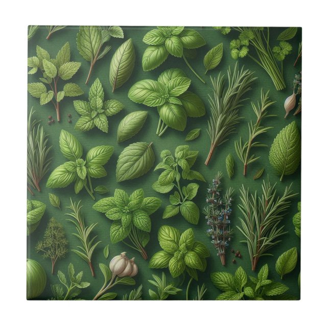 Carreau Ferme d'herbes rustiques Décoration de cuisine en  (Devant)