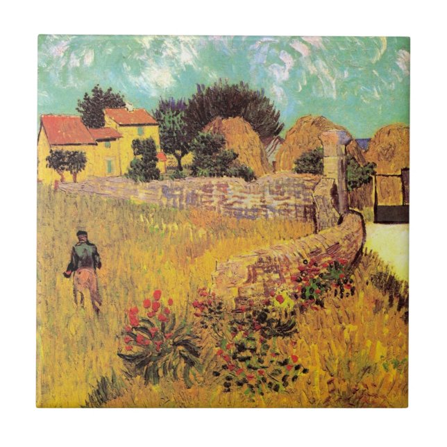 Carreau Ferme en Provence par Vincent van Gogh (Devant)